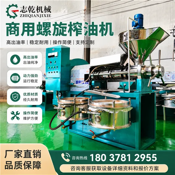 商用螺旋榨油机 油坊现榨花生油菜籽油机器 出油率高粮油加工设备