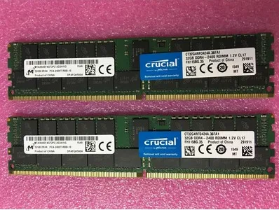 全新原厂镁光内存 服务器 DDR4 REG 32G 2400T LRA0 2RX4三年质保