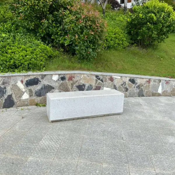 芝麻白大理石凳子 石桌石凳石椅子 公园长条石椅石凳子 花岗岩整石坐凳