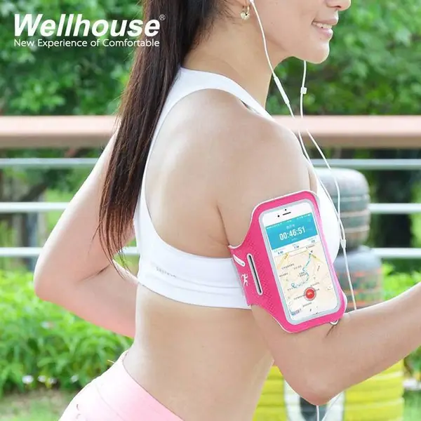 Wellhouse炫酷运动臂带L款男女通用户外运动跑步健身触屏手机臂包