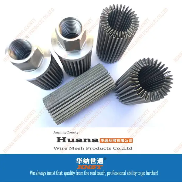 222 226接口折叠滤芯不锈钢丝网折叠过滤器快接口不锈钢滤芯