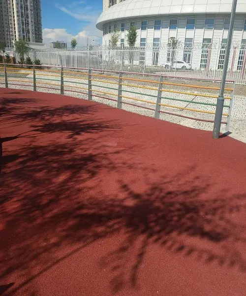 绿道地面材料施工/彩色陶瓷颗粒/彩色防滑路面/彩色路面粘合剂