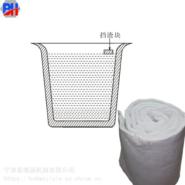 纤维铸钢挡渣棉使用简单耐高温隔音性能良好