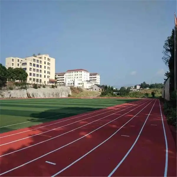 邢台田径运动场跑道 塑胶球场地面 13mm厚度 现场制作