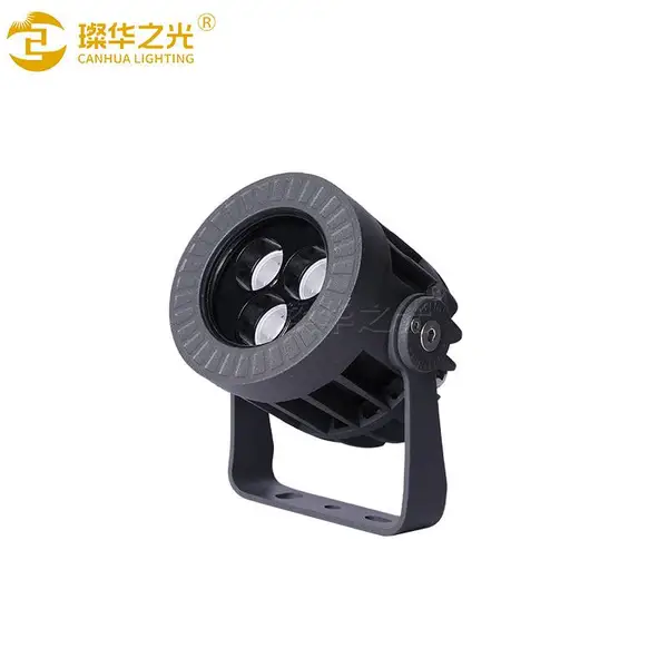 led投光灯户外防水圆形投射灯园林景观庭院草坪照树灯
