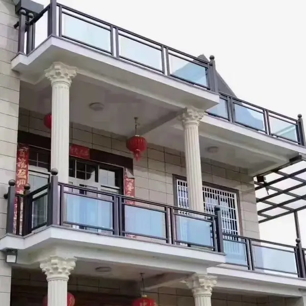 佛山厂家批发定制欧式别墅铝艺围栏小区铸铝护栏铝合金玻璃阳台栏杆