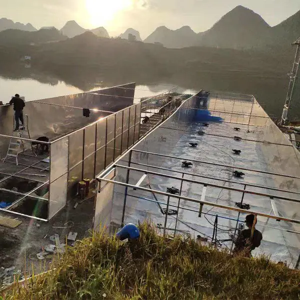 鱼虾泥鳅养殖池不锈钢材质大型工业工厂化流水养鱼池