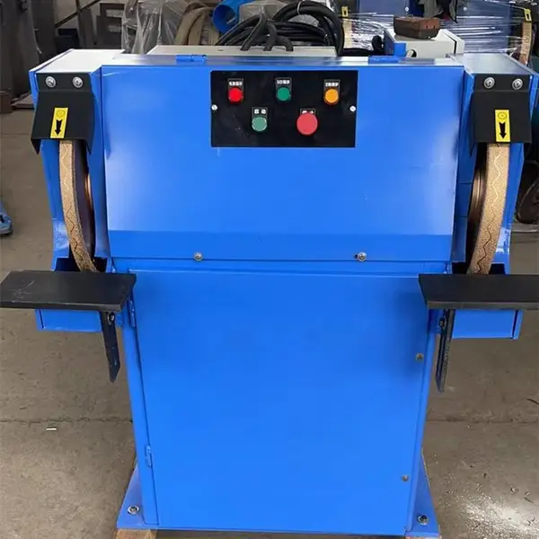 400型高速砂轮机 铸件毛刺冒口打磨机 7.5kw双工位除尘磨削机