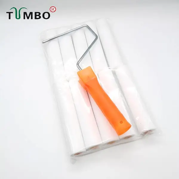 工厂直销TUMBO6寸油性平头海绵滚筒刷绘画装修耐溶剂不掉毛无刷痕
