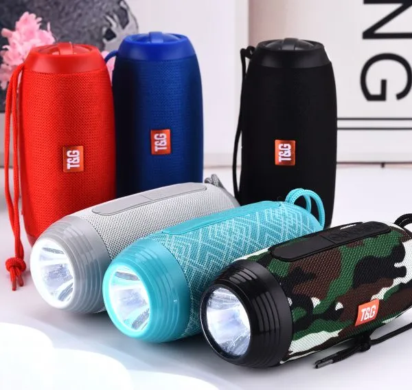TG602LED手电筒迷你蓝牙音响户外实用防水双声道无线收音音箱