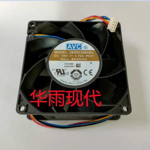 定制风扇2B09238B48U AVC 9038 48V 0.70A 大风量PWM温控 交换机风扇