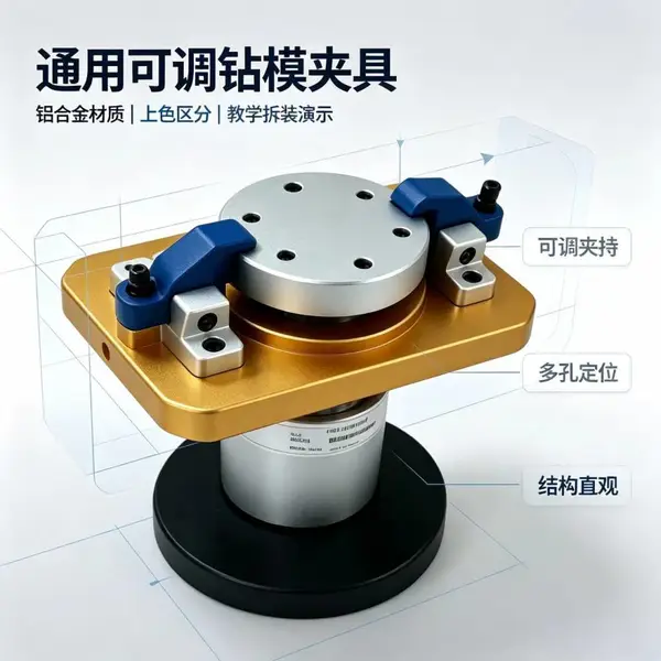 成中胜分度钻床夹具 通用可调钻床夹具 铝合金材质教学拆装用