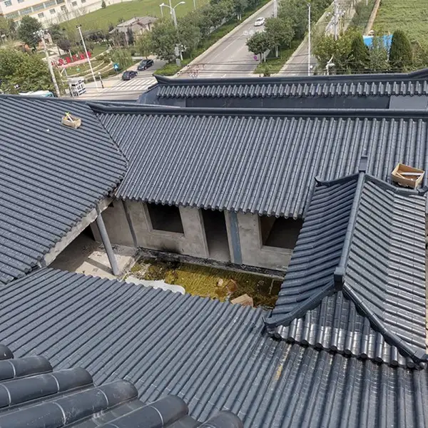 仿古屋面滴水猫头古建筑铝合金瓦片门楼屋檐铝瓦
