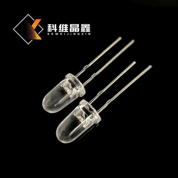 5MM子弹头白光 led高亮灯珠F5子弹头白灯手电筒灯珠