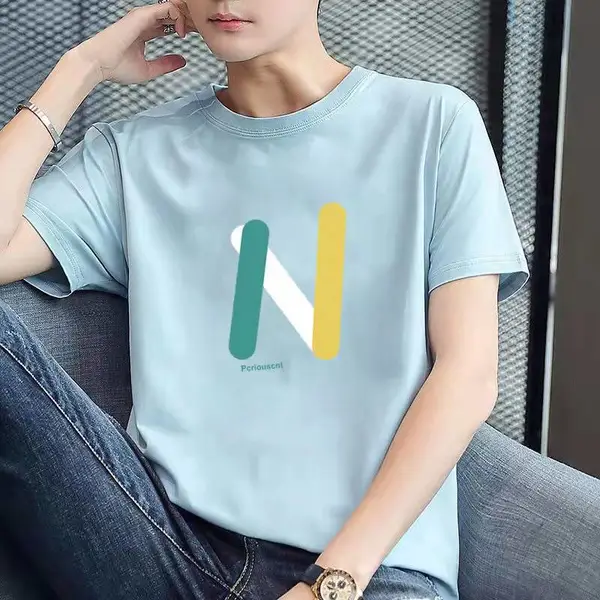 山西大同灵丘夜市服装摊位地摊库存T恤衫精梳棉男装货源