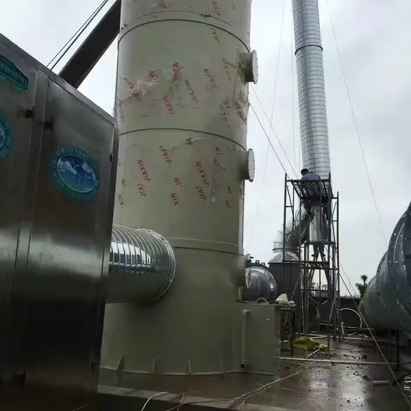 脱硫除尘塔,酸碱腐蚀气体达标排放,pp洗涤塔-中博环保