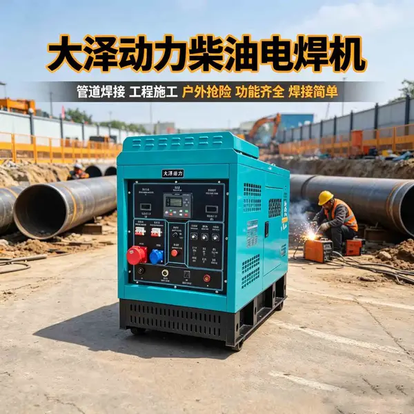 工矿管道工程作业400A柴油发电电焊机改装电压