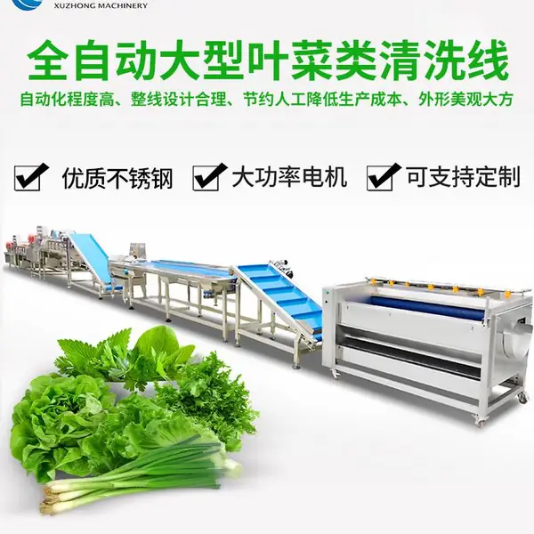 全自动预制菜加工清洗线果蔬净菜叶鸡爪梅干菜清洗风干线成套设备