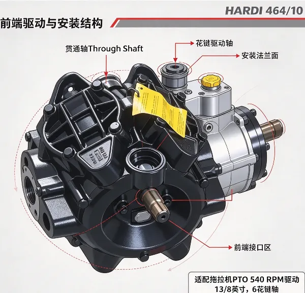 (丹麦哈迪)Hardi六隔膜径向隔膜泵464/10