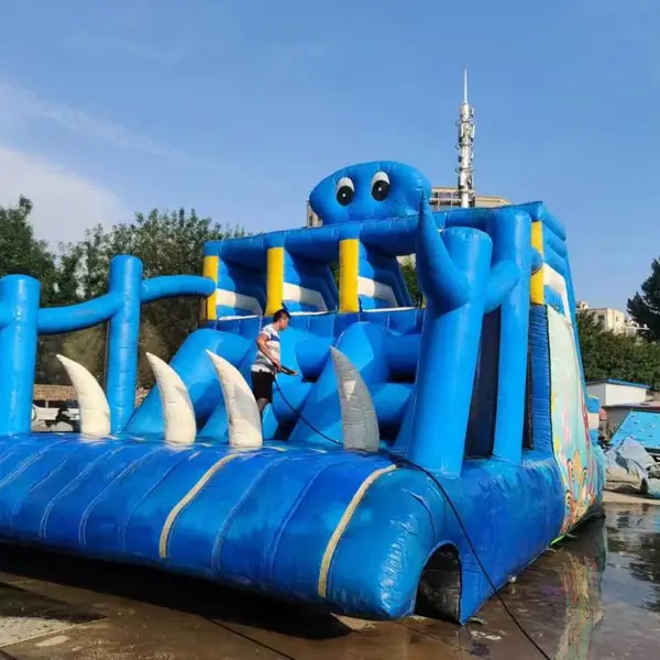 夏季室外移动充气水上乐园冲关设备出售 景区气模水域闯关租赁