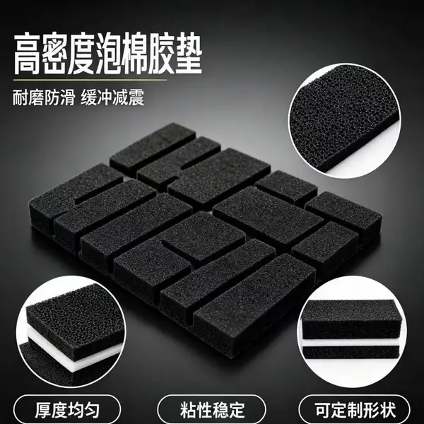 黑色CR泡棉 耐高低温橡胶泡棉厂家直供 机械设备减震缓冲泡棉