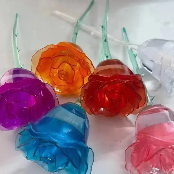 广东佛山南海透明件制作彩色花朵工业设计抄数画图数高三维科技