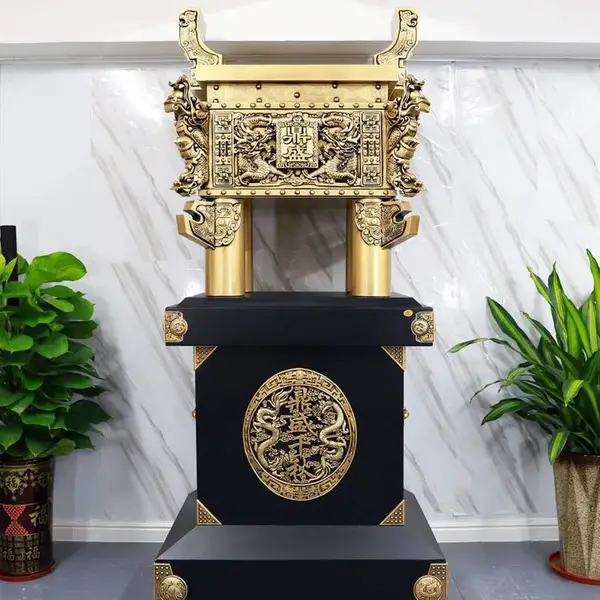 大号落地鼎摆件 金属纯铜宝鼎摆件工艺品,工厂乔迁开业赠送工艺品深圳广州,前台大堂落地摆件工艺品