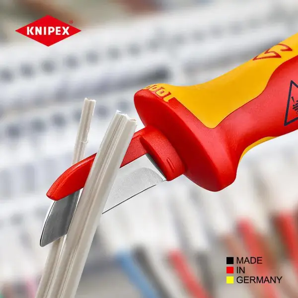 德国 KNIPEX凯尼派克 电工刀绝缘快速手动剥皮器电缆刀剥皮刀 98 54 9854