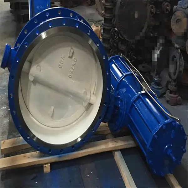 D643H-16C DN200国标气动蝶阀 三偏心法兰气动蝶阀防腐耐磨 陕西阀门经销商