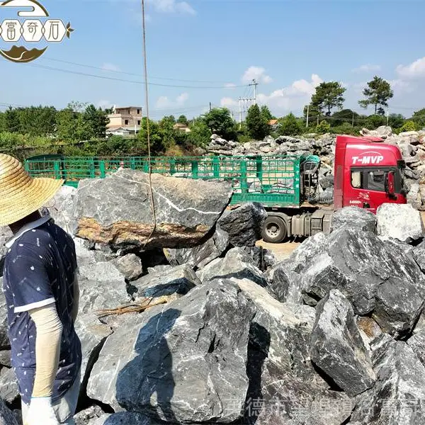 杭州嘉兴黑山石水钵 黑山石加工定制茶几 黑山石切片