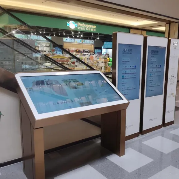 医院银行商场触摸查询智能引导台电子导视台3D地图导航楼层索引一体机 i5 4G 120G 55寸