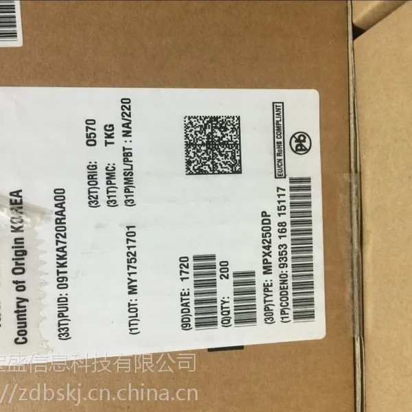 MPX4250DP飞思卡尔压力传感器mpx4250dp进口原装压力传感器