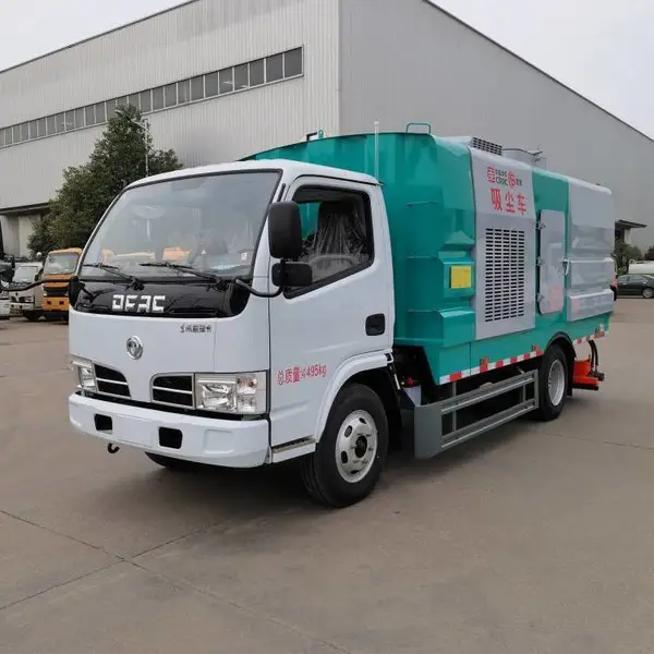 东风5方全干式湿式吸尘车 小型消尘车 吸盘中置后置