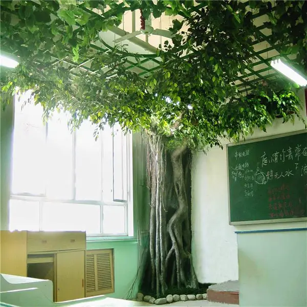 清秀 介休市 酒店客厅落地仿真植物 室内假树装饰设计定制