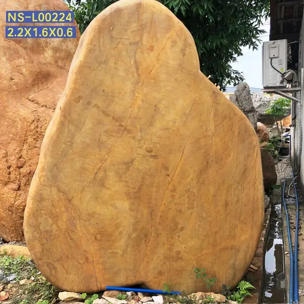 大型黄蜡石 自然风景石招牌石 厂家供应公园刻字石