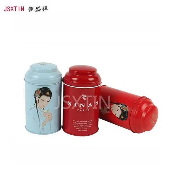 厂家批量定做圆形凸顶乌龙茶叶罐铁罐马口铁制