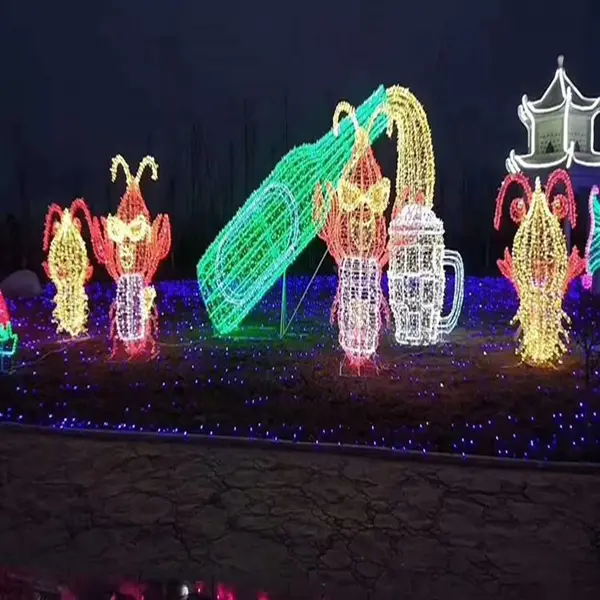 跨街灯商业步行街天幕灯 树木亮化楼体亮华