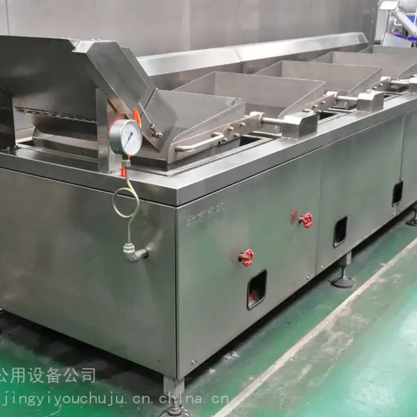 供应河南中央厨房设备-燃气全自动煮面机 五缸煮面线 三缸连续式面条机