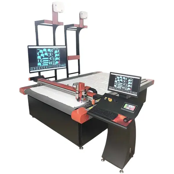 格美2516DK5型单层裁床,多种适配刀具适应切割各种柔性(皮革、海绵、颗粒绒等)