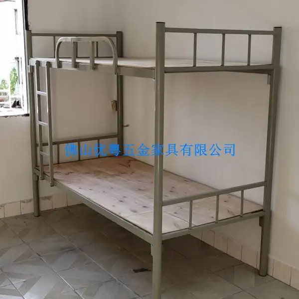 广西大学学生公寓床铁艺寝室上下铺铁床工地宿舍铁架床工厂批发