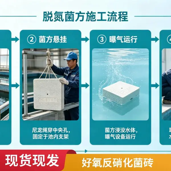 好氧反硝化脱氮菌砖 微生物菌方 黑臭水体治理 缓释菌块
