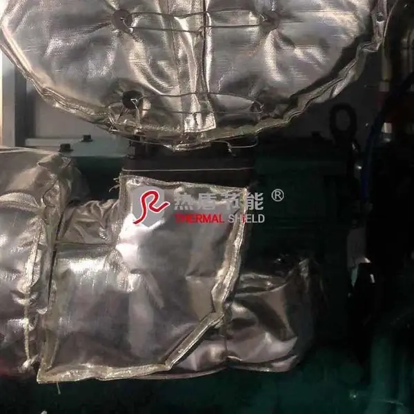潍柴柴油机排气管隔热套 发动机保温套 淄博热盾 厂家配套