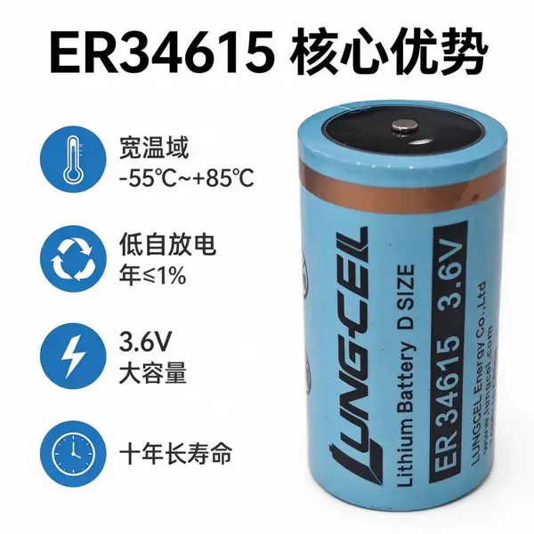 水表电池 ER34615 3.6v 19000mAh 戎芯 工厂直销 续航十年