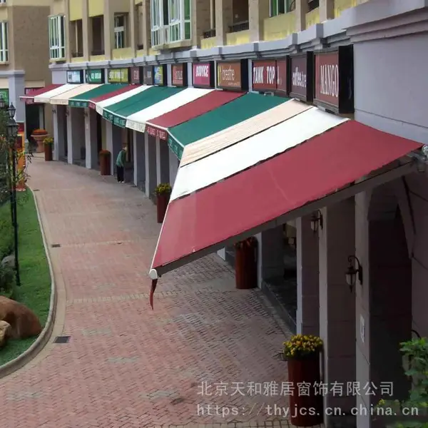 伸缩式雨篷折叠雨蓬帐篷户外阳台遮阳棚曲臂加厚铝合金店面停车棚
