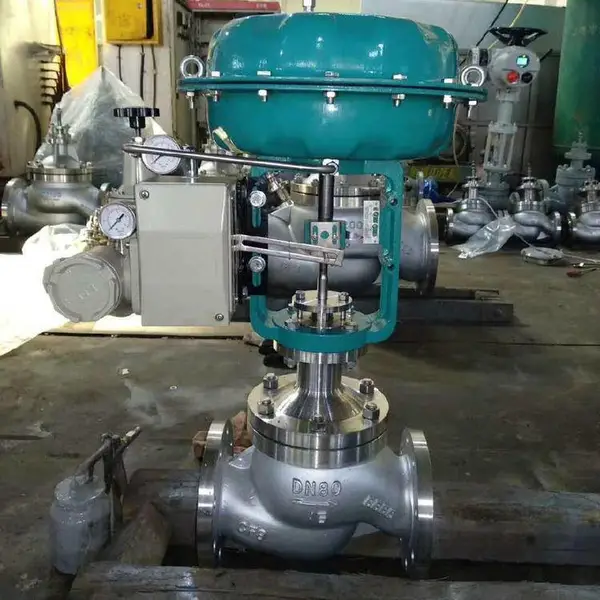 气动薄膜流量温度调节阀 ZJHP -40C DN40 顶部导向型气动单座调节阀