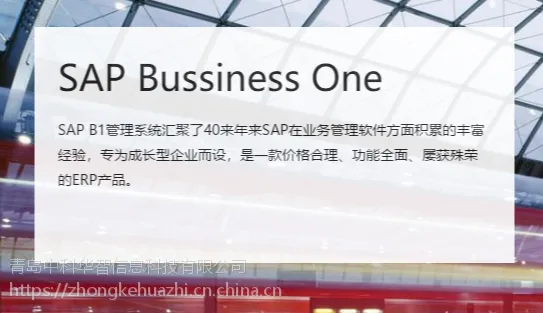 冷链工程SAP ERP软件 制冷配件ERP 中科华智
