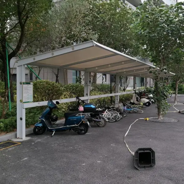 加工定制平湖户外膜结构车棚 电动车充电桩停车棚源头工厂