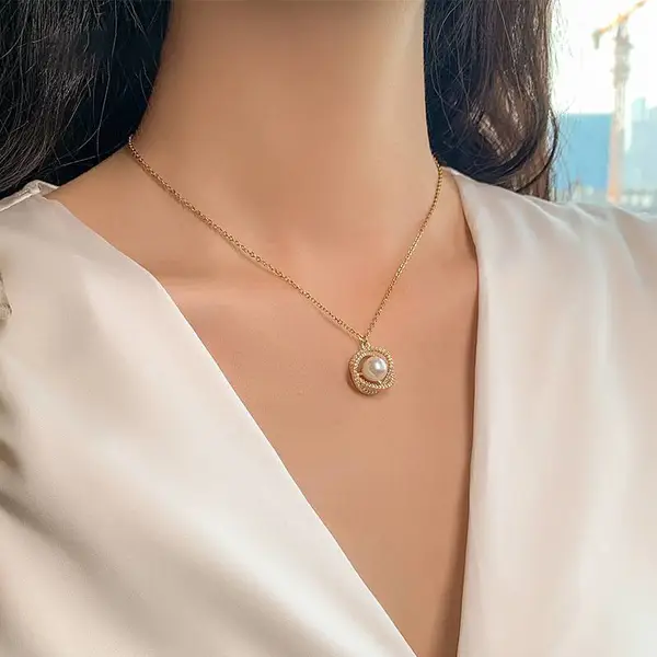 新款金银项链定制女简约小众ins锁骨链轻奢气质项圈吊坠饰品