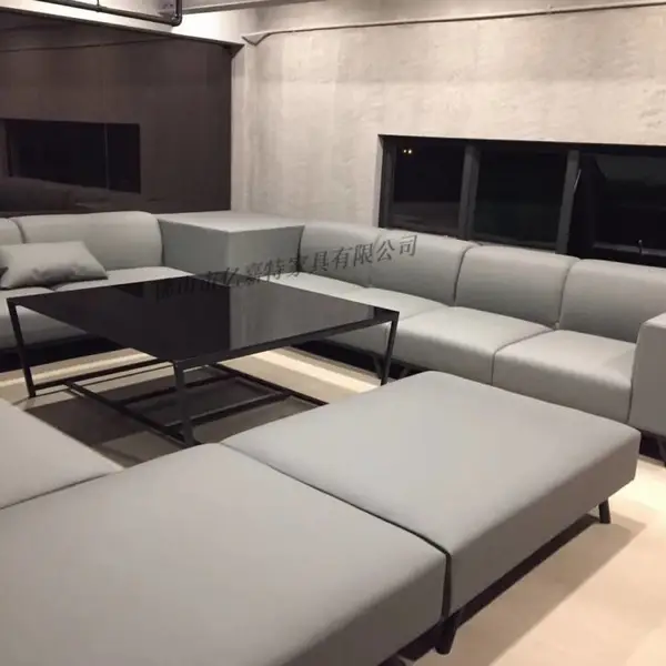 定做酒店大厅KTV休闲会所软体长款沙发卡座