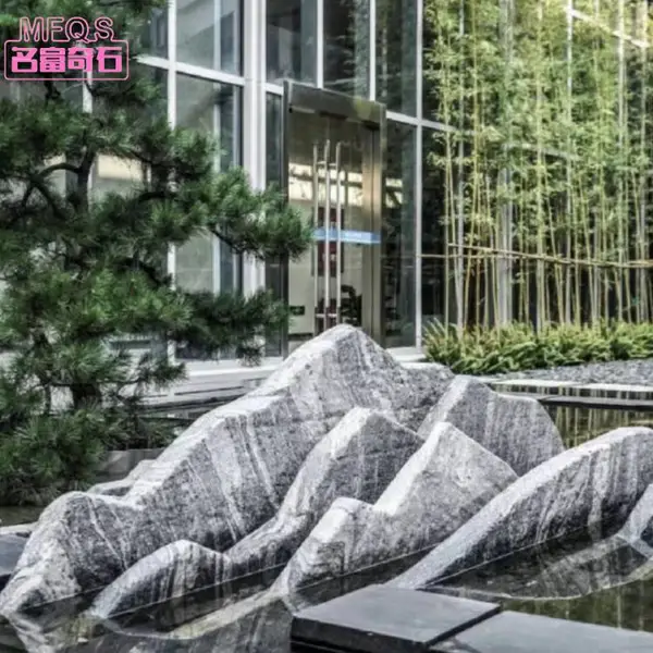大安大型景观石泰山石门牌石 庭院草坪点缀造景石出售